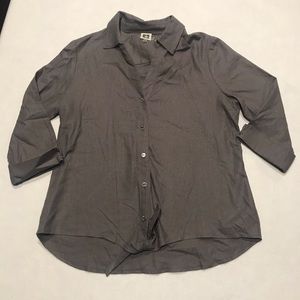 Anne Klein linen button down, medium, tie at waist